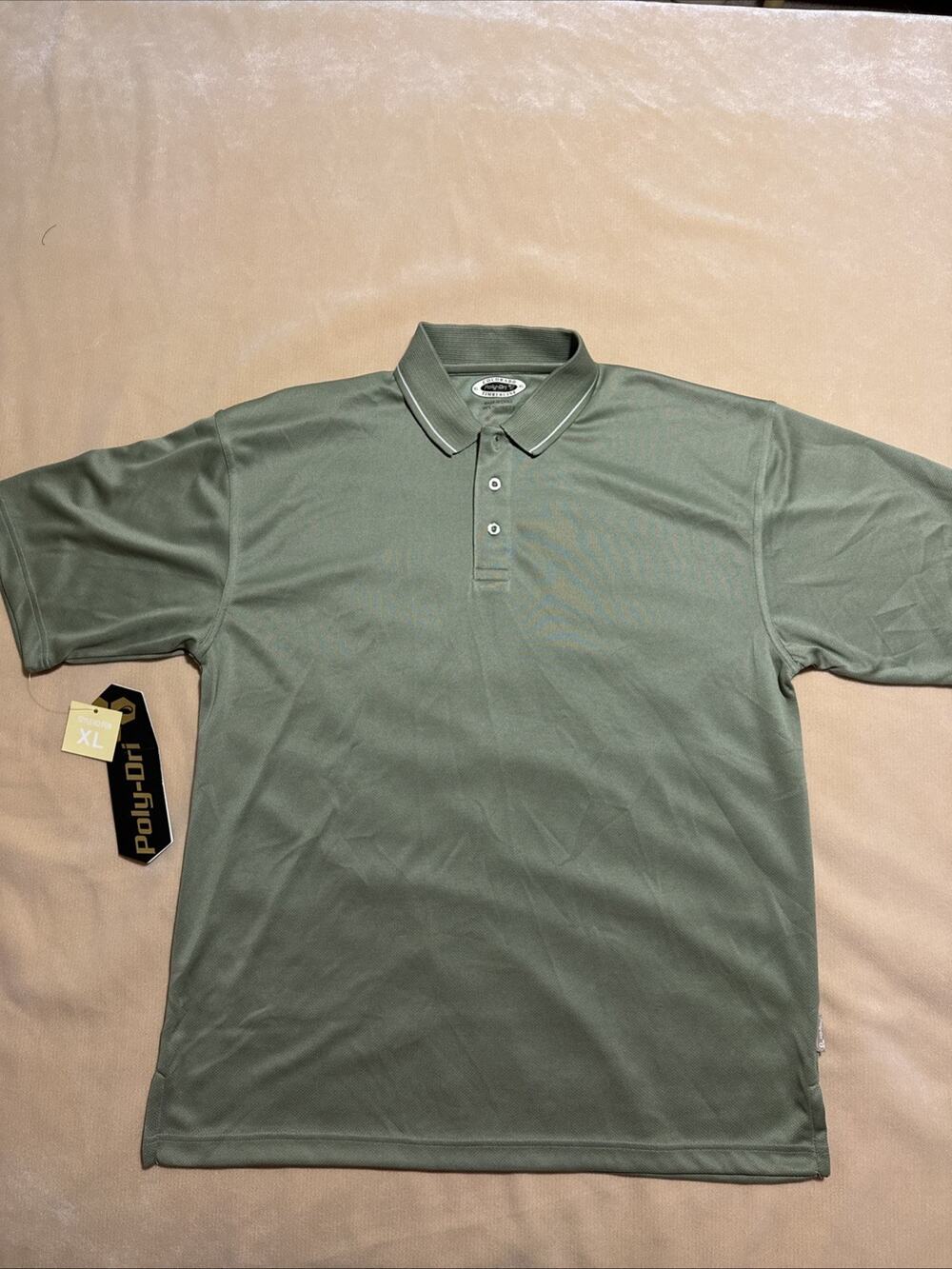 Colorado Timberline Men's Size XL Poly-Dri Green Polo Golf Shirt New With Tags